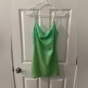 Lucy in the Sky Sequin Dress- Lime Green (Eras Tour outfit Taylor Swift)